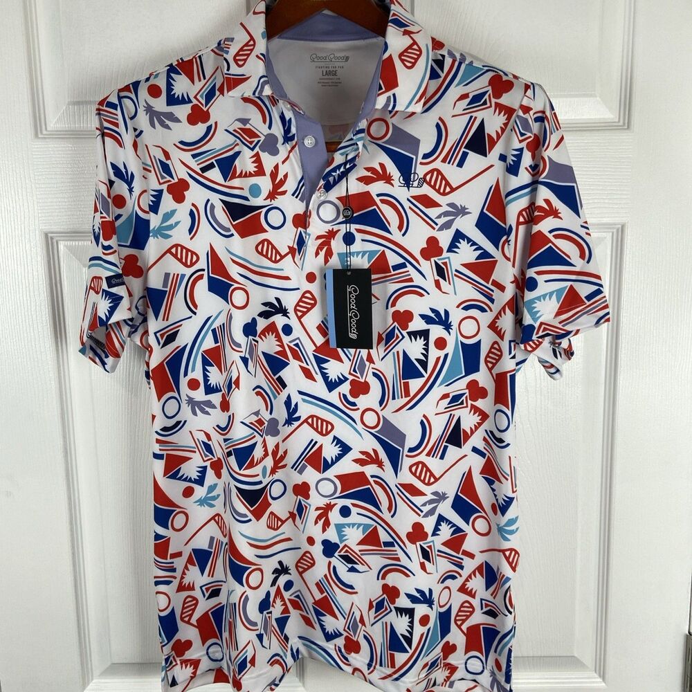 Good Good Golf Mens Proud & True Performance Polo Shirt Casual NEW Mens Large - Picture 3 of 6
